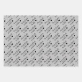 Personalisierte Schwarz-Silber-Hochzeit, Jubiläum Geschenkpapier Set (Vorderseite 2)