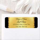 Personalisierte Schwarz- und Gold-Rücksendeadresse (Insitu)