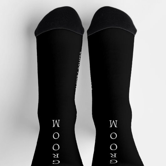 Personalisierte Schwarz-Weiß-Brotsocken Socken (Oben)