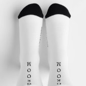 Personalisierte Schwarz-Weiß-Brotsocken Socken (Oben)