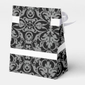 Personalisierte Schwarz-Weiß-Damaskus-Gesichtsbox Geschenkschachtel (Rückseite)