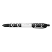 Personalisierte Schwarz-weiß Dots Scandi Modern Kugelschreiber (Unterseite)