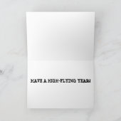 Personalisierte Schwarz-Weiß-Drohne Karte (Innenseite)