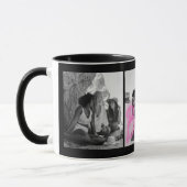 Personalisierte Schwarz-Weiß-FotoCollage "Besties" Tasse (Links)