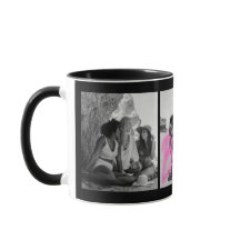 Personalisierte Schwarz-Weiß-FotoCollage "Besties"