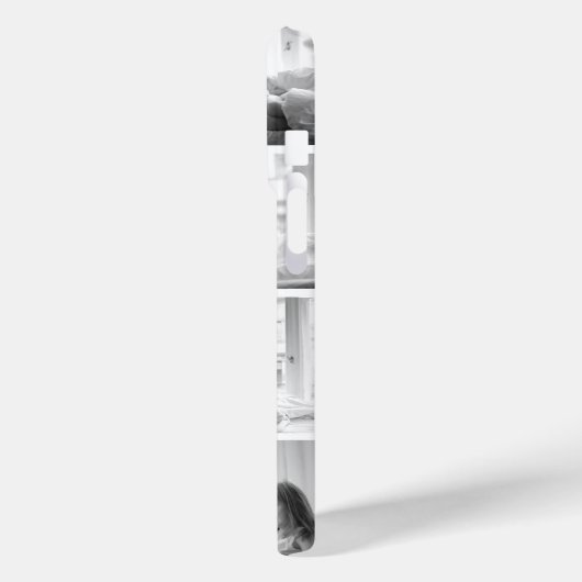 Personalisierte Schwarz-Weiß-FotoCollage | Case-Mate iPhone Hülle (Rückseite / Links)