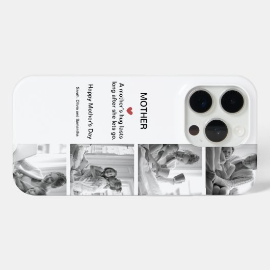 Personalisierte Schwarz-Weiß-FotoCollage | Case-Mate iPhone Hülle (Rückseite (Horizontal))