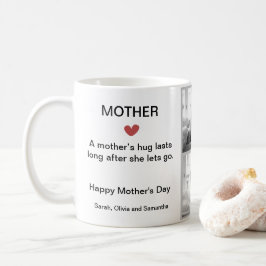 Personalisierte Schwarz-Weiß-Fotocollage-Tasse Kaffeetasse