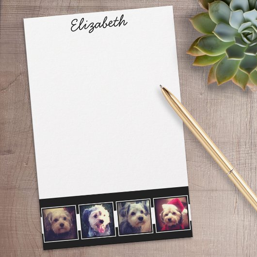Personalisierte Schwarz-Weiß-Fotosammlungsplattfor Briefpapier