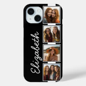 Personalisierte Schwarz-Weiß-Fotosammlungsplattfor Case-Mate iPhone Hülle (Rückseite)