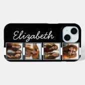 Personalisierte Schwarz-Weiß-Fotosammlungsplattfor Case-Mate iPhone Hülle (Rückseite (Horizontal))