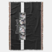 Personalisierte Schwarz-Weiß-Fotosammlungsplattfor Decke (Vorderseite Vertikal)