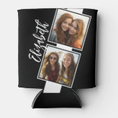 Personalisierte Schwarz-Weiß-Fotosammlungsplattfor Dosenkühler (Vorderseite)