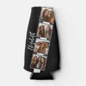 Personalisierte Schwarz-Weiß-Fotosammlungsplattfor Flaschenkühler (Vorderseite)