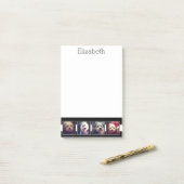 Personalisierte Schwarz-Weiß-Fotosammlungsplattfor Post-it Klebezettel (Auf Schreibtisch)