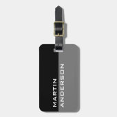 Personalisierte Schwarz-Weiß-Gepäckanhänger Gepäckanhänger (Vorderseite vertikal)