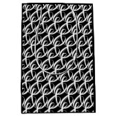 Personalisierte Schwarz-Weiß-Glückwünsche Hochzeit Mittlere Geschenktüte (Vorderseite)