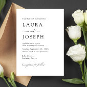 Personalisierte Schwarz-Weiß-Hochzeit Einladung