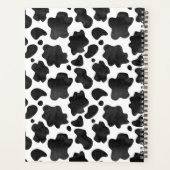 Personalisierte Schwarz-Weiß-Kuh Planer (Rückseite)