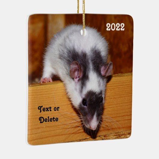 Personalisierte Schwarz-Weiß-Masken Keramikornament (Rechts)