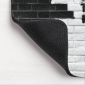Personalisierte Schwarz-Weiß-Mauer Mousepad (Ecke)