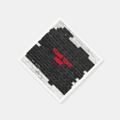 Personalisierte Schwarz-Weiß-Mauer Serviette (Ecke)