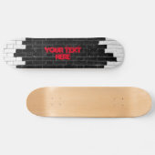 Personalisierte Schwarz-Weiß-Mauer Skateboard (Horizontal)