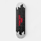 Personalisierte Schwarz-Weiß-Mauer Skateboard (Vorderseite)