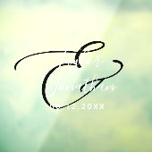 Personalisierte Schwarz-Weiß-Minimal-Hochzeit Fensteraufkleber (Blatt 3)