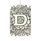 Personalisierte Schwarz-Weiß-Monogramm im Tattoo-S Autolufterfrischer (Vorderseite)