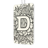 Personalisierte Schwarz-Weiß-Monogramm im Tattoo-S Autolufterfrischer (Links)