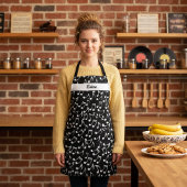 Personalisierte Schwarz-Weiß-Musik Schürze