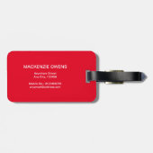 Personalisierte Schwarz-Weiß-Paws & Prints Gepäckanhänger (Rückseite horizontal)