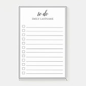 Personalisierte Schwarz-Weiß-Post-It-Notes Post-it Klebezettel (Vorderseite)