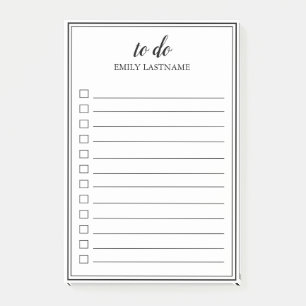 Personalisierte Schwarz-Weiß-Post-It-Notes Post-it Klebezettel