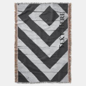 Personalisierte Schwarz-Weiß-Quadrate auf Holz Decke (Vorderseite Vertikal)