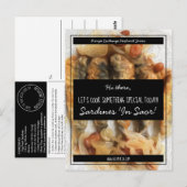 Personalisierte Schwarz-Weiß-Rezept-Karte Postkarte (Vorne/Hinten)