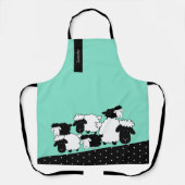 Personalisierte Schwarz-Weiß-Schafe Schürze (Vorderseite)