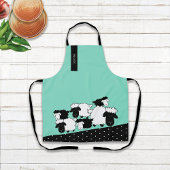 Personalisierte Schwarz-Weiß-Schafe Schürze