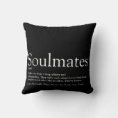 Personalisierte Schwarz-Weiß-Seelen - Definition Kissen (Rückseite)