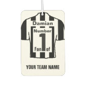 Personalisierte Schwarz-Weiß-Shirts Nr. 1 Lüfter Autolufterfrischer (Vorderseite)