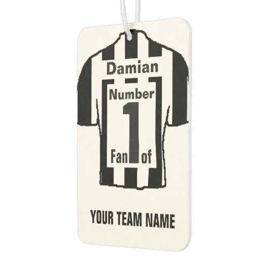 Personalisierte Schwarz-Weiß-Shirts Nr. 1 Lüfter Autolufterfrischer (Links)