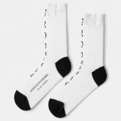 Personalisierte Schwarz-Weiß-TRAUZEUGE-Hochzeitsso Socken (Linkes Detail)