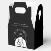 Personalisierte Schwarz-weiße Feier Vielen Dank Geschenkschachtel (Geöffnet)