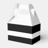 Personalisierte Schwarz-weiße Goldherzerei Geschenkschachtel (Rückseite)