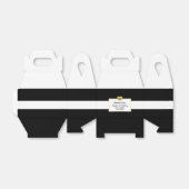 Personalisierte Schwarz-weiße Goldherzerei Geschenkschachtel (Ungefaltet)