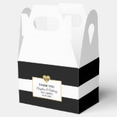 Personalisierte Schwarz-weiße Goldherzerei Geschenkschachtel (Geöffnet)