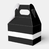 Personalisierte Schwarz-weiße Goldherzerei Geschenkschachtel (Rückseite)