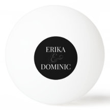 Personalisierte Schwarz-weiße Hochzeit 