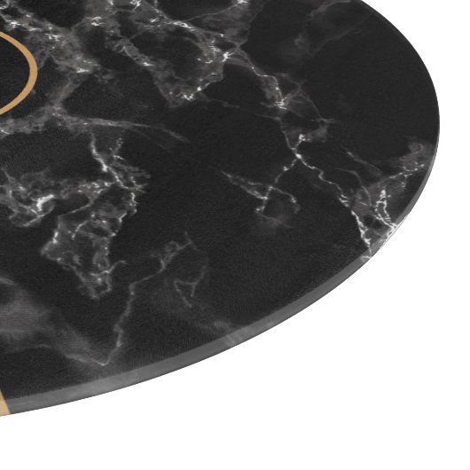 Personalisierte Schwarz-weiße Imitate Marmorablage Schneidebrett (Ecke)